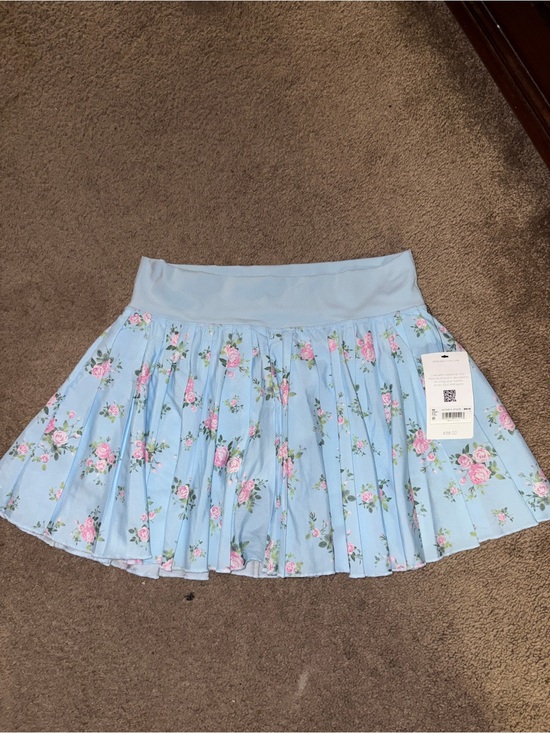 Altar'd State Dresses & Skirts - Altard State Floral Pleated Light Blue Skirt
